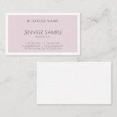 Carte De Visite Professionnel Élégant Simple Purple Design Plat (Devant / Derrière)