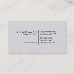 Carte De Visite Professionnel Élégant subtil Blanc Plaine moderne