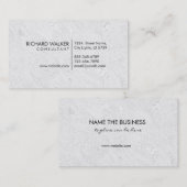 Carte De Visite Professionnel Élégant subtil Blanc Plaine moderne (Devant / Derrière)