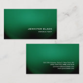 Carte De Visite Professionnel élégant Vert moderne élégant (Devant / Derrière)