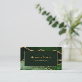 Carte de visite professionnel Emerald Green Agate (Debout devant)