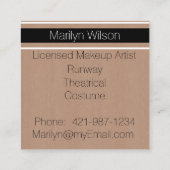 Carte de visite professionnel Empreinte de léopard (Dos)