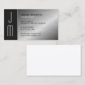 Carte de visite professionnel en acier inoxydable  (Devant / Derrière)