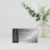 Carte de visite professionnel en acier inoxydable  (Debout devant)