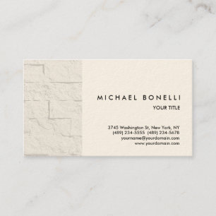 Carte de visite professionnel en brique de mur gri