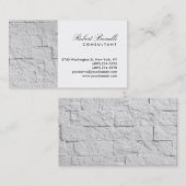 Carte de visite professionnel en brique murale de (Devant / Derrière)