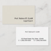 Carte de visite professionnel en droit humain (Devant / Derrière)