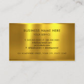 Carte De Visite Professionnel en métal jaune or personnalisé (Dos)