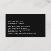 Carte de visite professionnel en métal perforé (Dos)