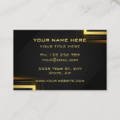 Carte de visite professionnel en or noir (Devant)