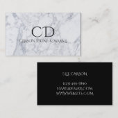 Carte de visite professionnel en pierre de marbre (Devant / Derrière)