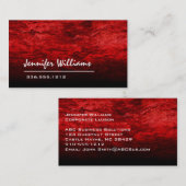Carte de visite professionnel en rouge clair (Devant / Derrière)