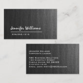 Carte de visite professionnel en toile gris clair (Devant / Derrière)