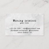 Carte De Visite Professionnel et Chic pour brésilien et cirage cor (Dos)