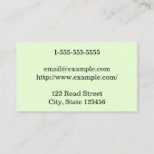 Carte de visite professionnel et classique (Dos)