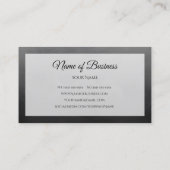 Carte De Visite Professionnel et simple Fondu Noir (Dos)