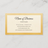 Carte De Visite Professionnel et simple Jaune clair et Noir (Dos)