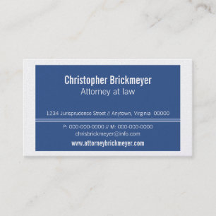 Carte de visite professionnel exécutif, bleu roya