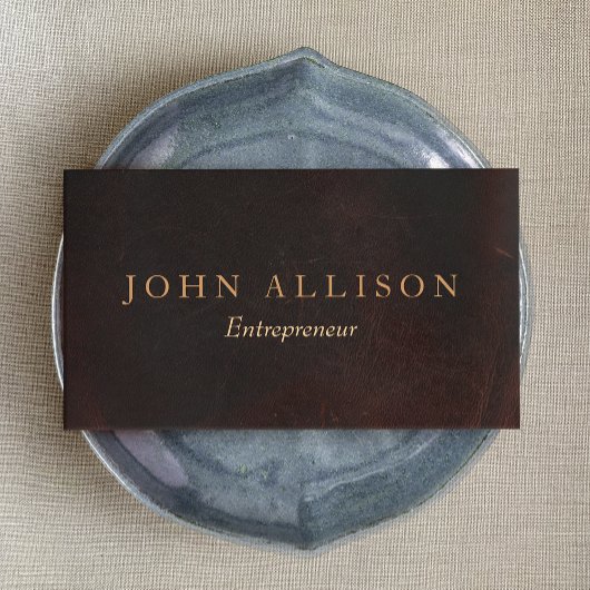 Carte De Visite Professionnel Exécutif Cuir Brown