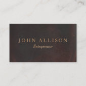 Carte De Visite Professionnel Exécutif Cuir Brown (Devant)