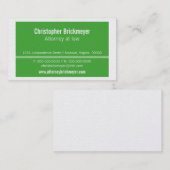 Carte de visite professionnel exécutif, Vert (Devant / Derrière)