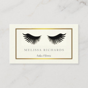 Carte De Visite Professionnel Eyelashes Maquillage Artiste Black B