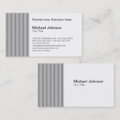 Carte De Visite Professionnel fait sur commande de filet noir gris (Devant / Derrière)