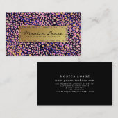 Carte De Visite Professionnel fascinant d'or de faux de rose (Devant / Derrière)