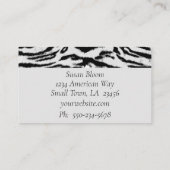 Carte de visite professionnel Faux Animal Stripe (Dos)