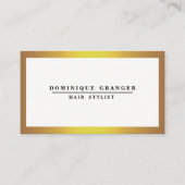 Carte De Visite Professionnel Faux Gold et White (Devant)