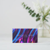 Carte de visite professionnel Faux Holographic Neo (Debout devant)