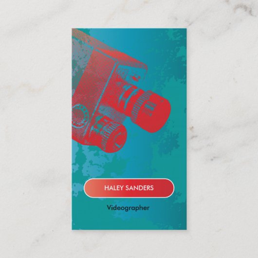 Carte De Visite Professionnel Filmaker de médias (Devant)