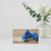 Carte De Visite Professionnel Fitness Personal Trainer Dumbbell (Debout devant)