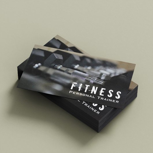 Carte De Visite Professionnel Fitness Personal Trainer Dumbbell