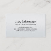 Carte De Visite Professionnel Fitness Personal Trainer Dumbbell (Dos)