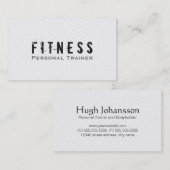 Carte De Visite Professionnel Fitness Personal Trainer Simplement  (Devant / Derrière)