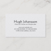 Carte De Visite Professionnel Fitness Personal Trainer Simplement  (Dos)