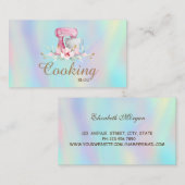 Carte De Visite Professionnel, Fleur mixte, Holographie Cuisine (Devant / Derrière)