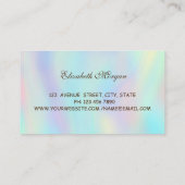 Carte De Visite Professionnel, Fleur mixte, Holographie Cuisine (Dos)