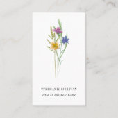 Carte de visite professionnel fleur sauvage (Devant)
