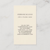 Carte de visite professionnel fleur sauvage (Dos)
