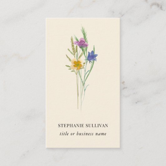 Carte de visite professionnel Fleur sauvage de cod (Devant)