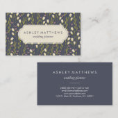 Carte De Visite Professionnel floral de motif de tulipes (Devant / Derrière)