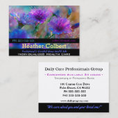 Carte De Visite Professionnel Floral de soutien de carrière (Devant / Derrière)