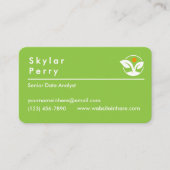 Carte De Visite Professionnel Frais Vert Éco SylvaWorks Exécutif (Devant)
