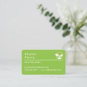 Carte De Visite Professionnel Frais Vert Éco SylvaWorks Exécutif (Debout devant)