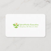 Carte De Visite Professionnel Frais Vert Éco SylvaWorks Exécutif (Dos)