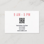 Carte De Visite Professionnel géant audacieux à la mode moderne (Dos)