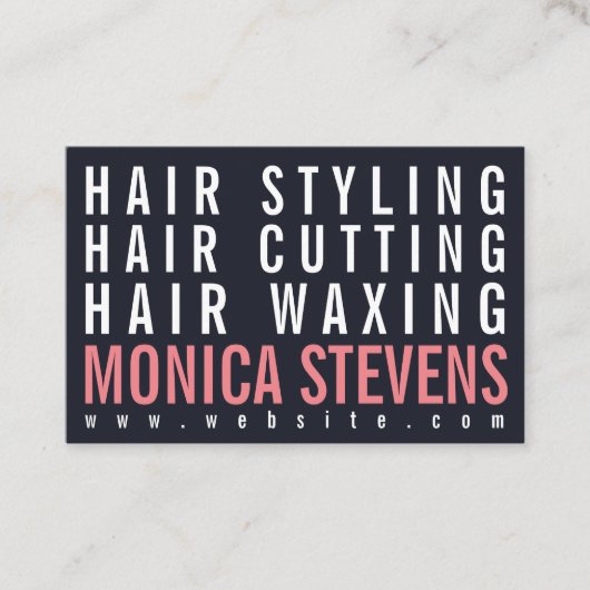 Carte De Visite Professionnel géant audacieux à la mode moderne (Devant)