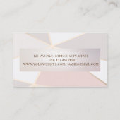 Carte De Visite Professionnel, Géométrique moderne, Cadre Or (Dos)